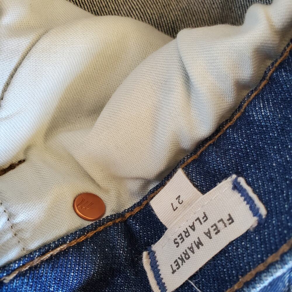 Madewell Jeans Size 27 Flea Market Flares Button Fly High Waist - Picture 5 of 8
